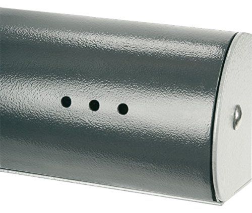 Probbax Cenicero de Pared Exterior, Acero, Negro, 25x15x6 cm