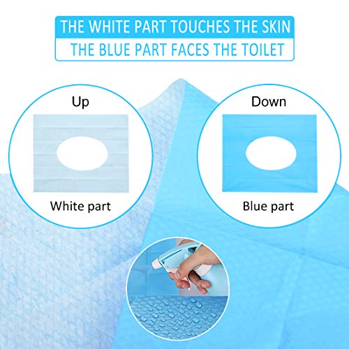 Protector WC Desechable Impermeable, Yolistar 40pcs Protector Water Desechables Papel Cubre Inodoro, Antibacteriano Talla Universal Funda Desechable wc para Baño, Proteger el medio ambiente