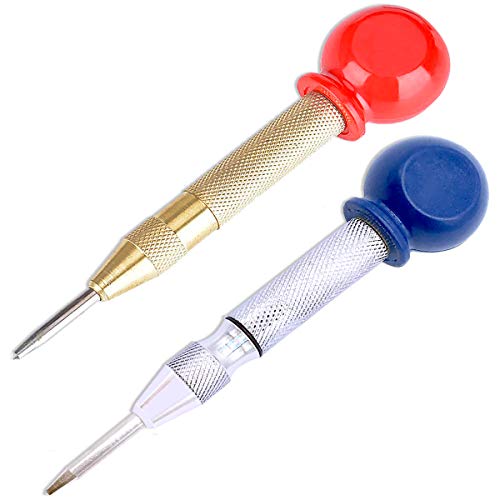 Punzón automático para taladro central de 5 pulgadas, herramienta de mano con resorte de latón, con agujero central de acero, marcador para perforadora de madera de metal, plástico