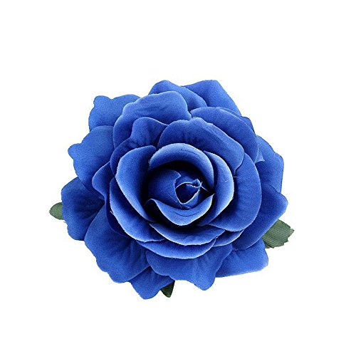 Q_TS Diademas Pelo Banda Turbantes Simulación Rosa Flor Flor Horquilla Tela sombrerería harina Blanca