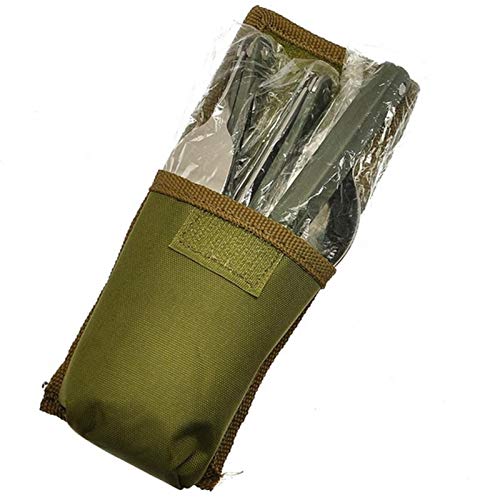 Qiuge Mini Set Vajilla Cuchara Tenedor Cuchillos For Acampar Al Aire Libre De Picnic Portátil Plegable Herramienta Set De Cubiertos De Acero Inoxidable (Color: Verde) (Color : Green)