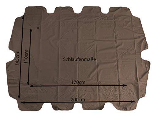 Quick-Star Techo de repuesto para un columpio de porche 3 plazas Gris Pardo UV 50 cubierta de reemplazo techo solar columpio techo universal