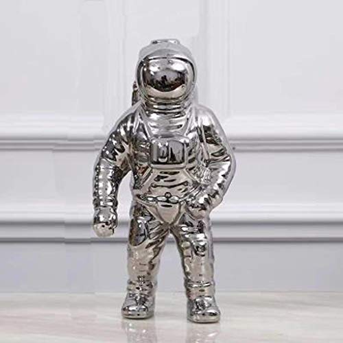 QYSZYG La joyería Astronauta Astronauta Astronauta Modelo Nórdico de Escritorio de cerámica Adornos artesanales (Color : Silver, Size : S)