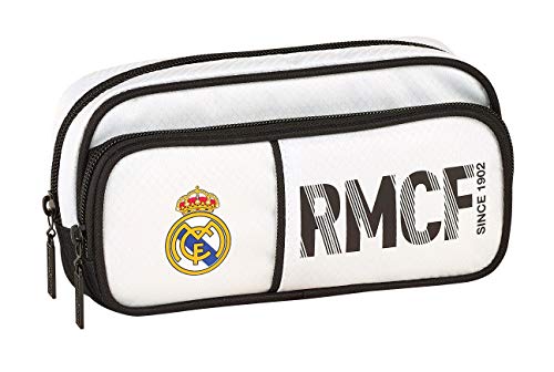 Real Madrid Equipaje para niños, Unisex, Blanco, 21 cm