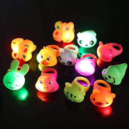 Regalos de fiesta de cumpleaños para niños con luces LED parpadeantes de gelatina, juguetes 18 bulk, regalo para niños y niñas, suministros de fiesta que brillan en la oscuridad