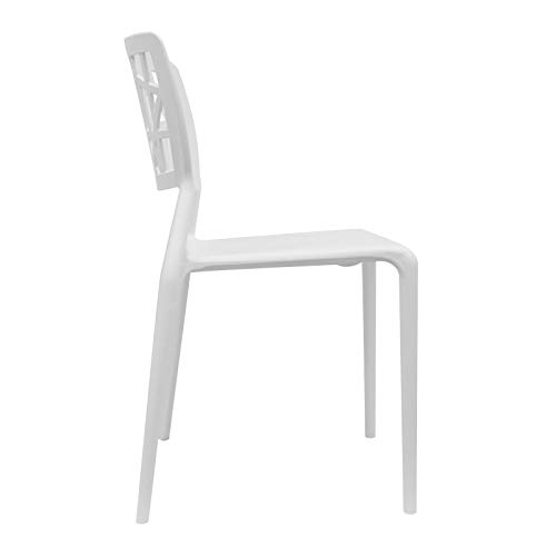 Regalos Miguel - Packs Sillas Jardín - Pack 4 Sillas Delta - Blanco - Envío Desde España