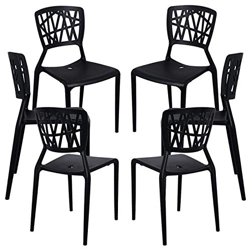 Regalos Miguel - Packs Sillas Jardín - Pack 6 Sillas Delta - Negro - Envío Desde España