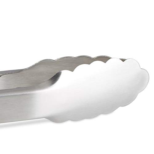 Relaxdays Pinzas Barbacoa XXL, Acero Inoxidable-Madera, Plateado-Marrón, 38 cm