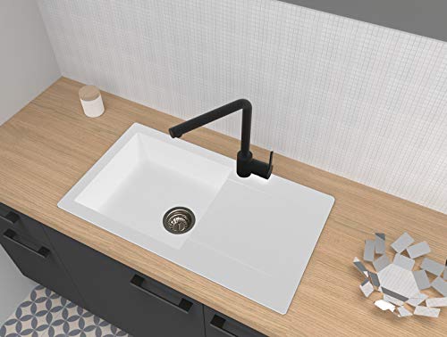 Respekta ALINEO100 - Altavoz, 60% material compuesto de minerales y fibra de vidrio, 40% resina sintética., Blanco, 78 cm