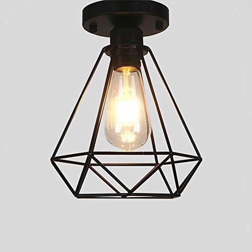 Retro Industrial Lámpara de techo de interior, Techo de Metal Lámpara de Techo Colgante de Estilo Vintage Iluminación de Techo, para Sala de Estar Dormitorio Sala de Estudio Restaurante Cafe Corridor