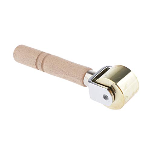 Rodillo de Borde de Prensado Herramientas de Arrugado Alisado de Cuero de Leathercraft DIY 25mm