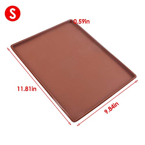 Rodillo suizo de la torta de Silicón antiadherente para hornear Mat Horno flexible Bandeja de horno para hornear Utensilios de cocina casera de la cocina para las galletas de la torta Barbacoa (S)