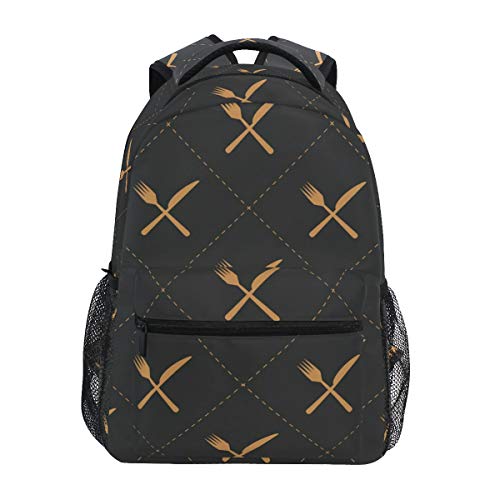 Rootti Mochila Bolsa de Cuchillo Tenedor Patrón de Senderismo Mochilas Al Aire Libre Escolar Viaje Portátil Librero Mochila Mochila para Niños Adultos Niños Niñas