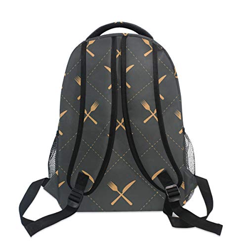 Rootti Mochila Bolsa de Cuchillo Tenedor Patrón de Senderismo Mochilas Al Aire Libre Escolar Viaje Portátil Librero Mochila Mochila para Niños Adultos Niños Niñas