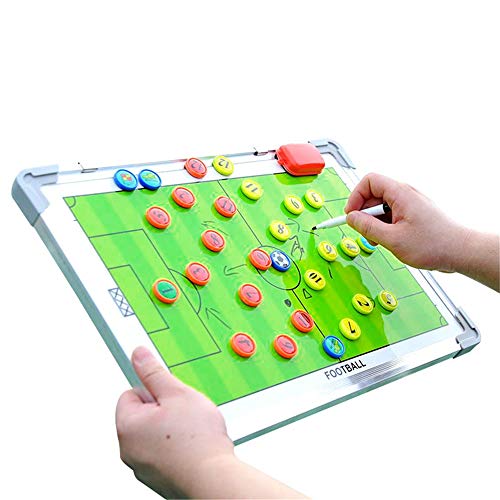 RoseFlower Carpeta Táctica de Futbol, Carpeta Pizarra Táctica de Entrenamiento Entrenador Magnéticas de Fútbol con Imanes, Lapiceros y Borrador (Tamaño: 45 x 30 cm)
