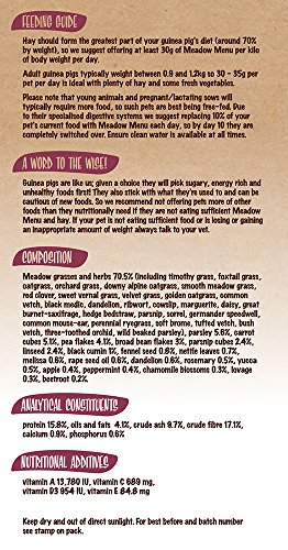 Rosewood Naturals Meadow Menu Guinea Pig Food Trade Pack 9kg