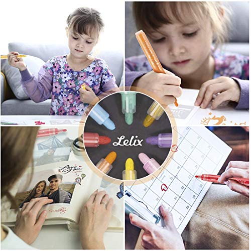 Rotuladores acrílicos de 12 colores, resistentes al agua, metalizados, para pintar piedras, pinturas acrílicas para niños, DIY cerámica, vidrio, porcelana, metal, plástico, madera