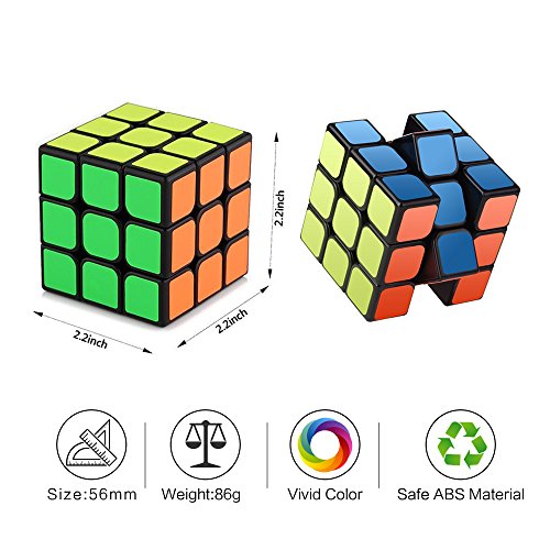 ROXENDA Speed Cube, Profesional 3x3x3 Speed Cube - Torneado rápido y Suave - Helado sólido y sin Etiquetas, el Mejor Juguete mágico 3D Puzzle: se vuelve más rápido Que el Original (T4)
