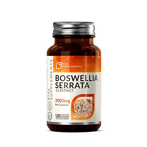 RS Boswellia Serrata 2000mg | Cuidado de las Articulaciones Extracto 5:1 120 Cápsulas Veganas | Antiinflamatorio Natural | Ideal para Aliviar el Dolor Articular | Sin OGM, Gluten, Lácteos o Alérgenos