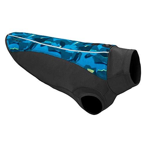 RUFFWEAR Jersey Climate Changer, Jersey para Perros, Cálido, Ligero, Resistente al Agua y con Mangas, Azul Hielo, L