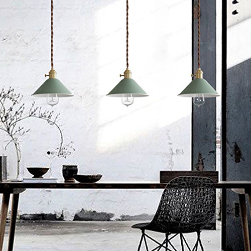 RUNNUP Lámpara de iluminación de techo Vintage Lámpara colgante Lámpara de metal amarillo para la sala de estar del loft de la casa Bar Restaurantes Cafetería Decoración del club