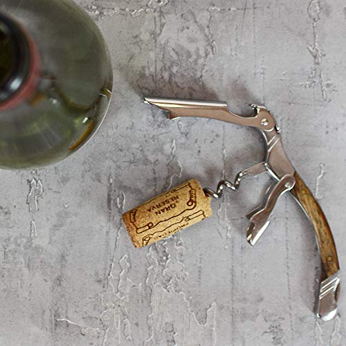 Sacacorchos de camarero Laguiole, abrebotellas. Abridor de vino 3 en 1, abrebotellas y cortador de papel de aluminio.