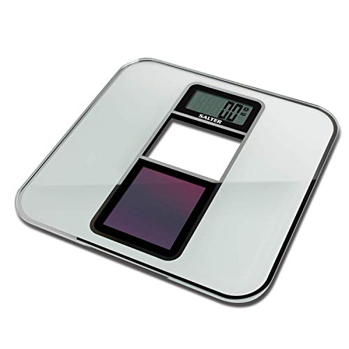 Salter Eco - Bascula de baño digital, solar, capacidad 180 kg, color blanco
