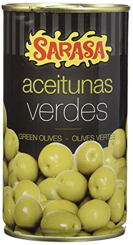 Sarasa Aceitunas Verdes Manzanilla con Hueso - Paquete de 12 x 350 gr - Total: 4200 gr
