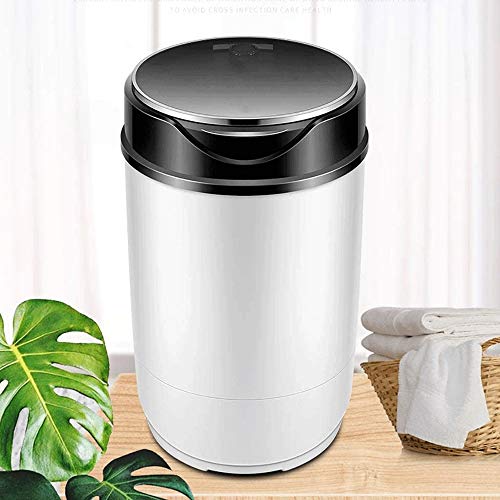 Sdesign 2 en 1 Lavado Máquina portátil - Ajustable de Nivel de Agua, la separación de elución Compacto Lavadora de apartamento, Hotel, Dormitorio (Blanco) (Color : Brown)