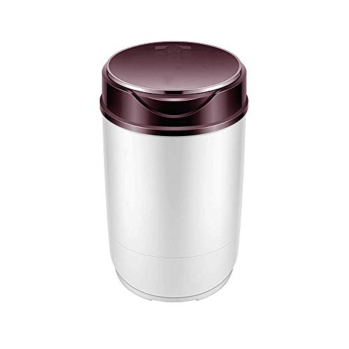 Sdesign 2 en 1 Lavado Máquina portátil - Ajustable de Nivel de Agua, la separación de elución Compacto Lavadora de apartamento, Hotel, Dormitorio (Blanco) (Color : Brown)