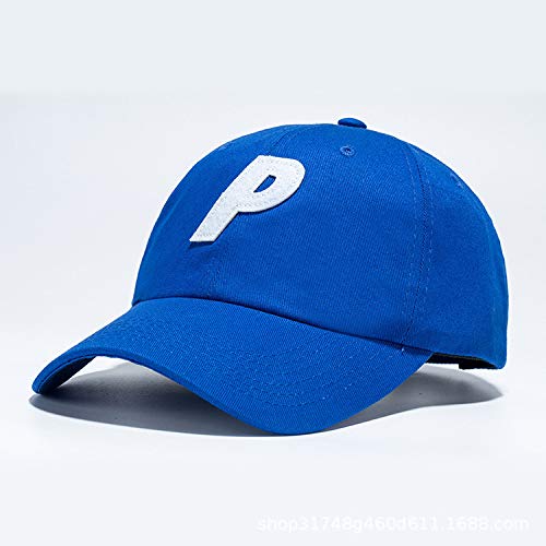 sdssup Punto Gorra de béisbol Letra P Bordado Salvaje sombrilla Pareja Calle Comercial Tapa Azul Ajustable