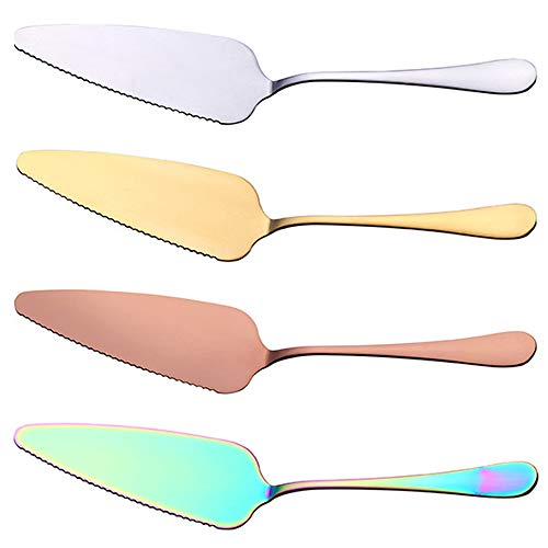 Servidor De Pastel Profesional Cortador De Crema De Pastel De Acero Inoxidable Cortador De Pastel De Fruta De Acero Inoxidable Pala De Pastel Servidor De Pastel Para Cocinas Restaurantes 4 Piezas
