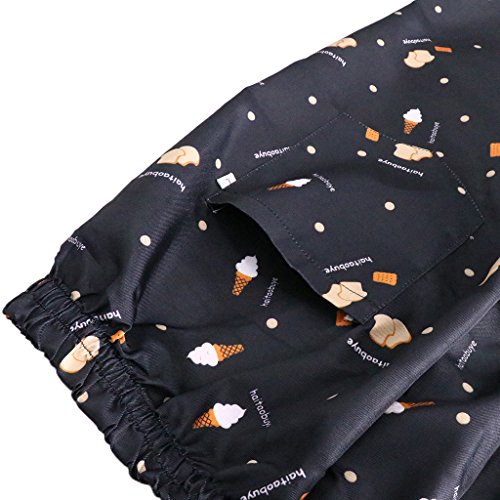 sharprepublic Pantalones Holgados de Cocinero Uniformes de Cocina Ropa de Trabajo de Restaurante Transpirable Secado Rápido - Helado, XL