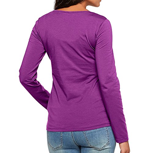 SHOBDW LiquidacióN Ventas Ropa Premamá Mujeres Soft Ropa De Maternidad Tops De EnfermeríA OtoñO Invierno Tops De Manga Larga Ropa para Embarazadas Blusa(Púrpura,M)