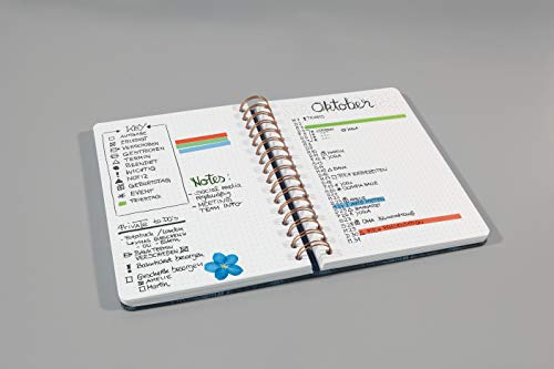 Sigel JN607 Libreta Espiral Premium, 16.2 x 21.5 cm, Punteado, Tapa Dura, Motivo de Mármol, Violeta/Blanco, 240 Páginas