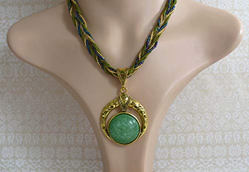 Signore-Signori Handmade Antique Verde Retro Collar del sueño, Vintage Joyería Viene en una Caja de Regalo También Disponible en Rojo y Turquesa Colores a Comprobar Nuestra Tienda Online