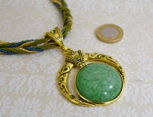 Signore-Signori Handmade Antique Verde Retro Collar del sueño, Vintage Joyería Viene en una Caja de Regalo También Disponible en Rojo y Turquesa Colores a Comprobar Nuestra Tienda Online