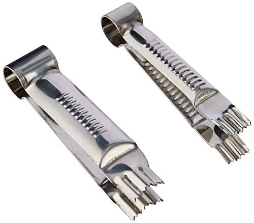 silikomart 73.428.99.0001 - Wonder Crimper 28 Pinza para decoración de Pasta de azúcar y Pasteles Irregular Close Cloud Acero INOX