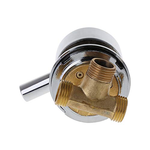SimpleLife Válvula mezcladora de Agua fría y Caliente baño, Mezclador termostático G1 / 2"Grifo de Dos entradas y una Salida para Cuarto de baño