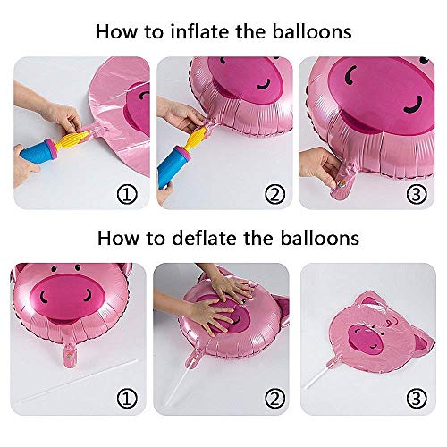 SIMUER Globos Animales 18 Piezas Globo de Aluminio Animal Cumpleaños Globos, Globos Inflables Jungle Animal Balloon Foil Globo Decoración de la Fiesta de Cumpleaños de los Niños