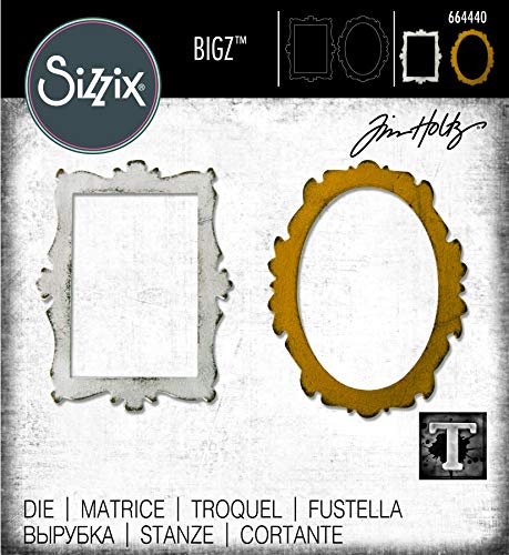 Sizzix Troquel Bigz 664440 Marcos Decorativos de Tim Holtz, Multicolor, Talla única