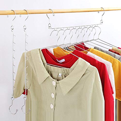 Skroad 12 Pack Perchas mágicas Armario Ahorro de Espacio Armario Perchas de Ropa Oragnizer Perchas Pesadas de Acero Inoxidable, Percha mágica (Lista de 2020)