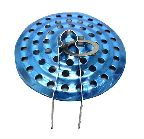 S&M Rejilla acero inoxidable grande para desagüe de fregadero de cocina con pinza Ø80 x 50 mm