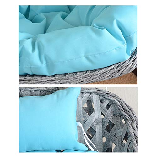 Smingm Cojines de Silla Hamaca con Columpio de Huevo con Almohada, Silla Colgante cojín de Columpio Nido sin Soporte, Cubierta extraíble Almohadilla de Hamaca Cuna Nido Estera Silla ratán,3
