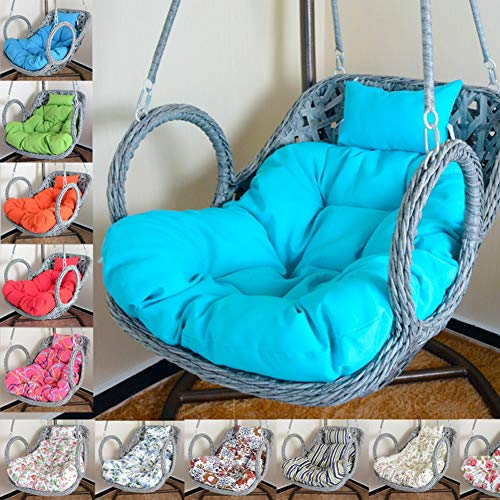 Smingm Cojines de Silla Hamaca con Columpio de Huevo con Almohada, Silla Colgante cojín de Columpio Nido sin Soporte, Cubierta extraíble Almohadilla de Hamaca Cuna Nido Estera Silla ratán,3