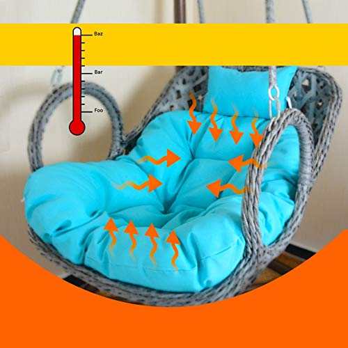 Smingm Cojines de Silla Hamaca con Columpio de Huevo con Almohada, Silla Colgante cojín de Columpio Nido sin Soporte, Cubierta extraíble Almohadilla de Hamaca Cuna Nido Estera Silla ratán,3