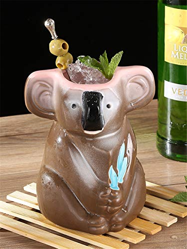 SMNHSRXH Vasos 750 ml Oso de Koala Hawaii Tazas de Tiki del cóctel Taza de la Bebida de la Cerveza Taza de la Taza del Vino isleño de Pascua de cerámica Tiki Barra de Herramientas de café