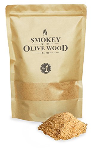 Smokey Olive Wood 3X 1.5 litros, serrín de Madera para ahumar, Olivo + Haya, Naranjo, Almendro
