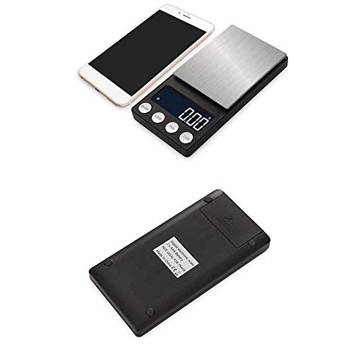 smzzz Inicio Accesorios Mini joyería Báscula Joyería de Bolsillo Báscula Digital Suministro de baterías Básculas electrónicas LED Planas portátiles con Bandeja 300/500 0.01/0.1G-500G-0.01G
