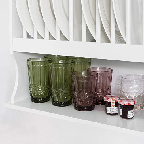 SoBuy KCR04-W Escurreplatos Blanco de Pared,Soporte para Platos Escurridor De Platos Y Vasos ES